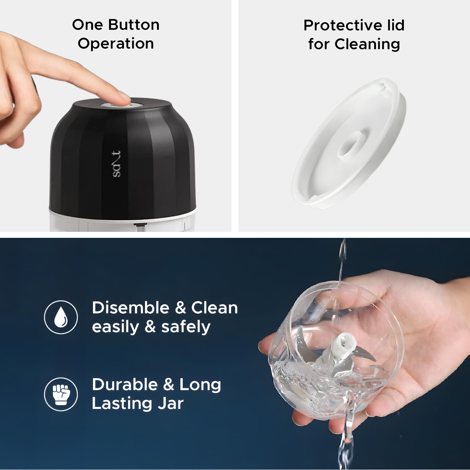 ChopEase Classic Rechargeable Mini Chopper, 250ML
