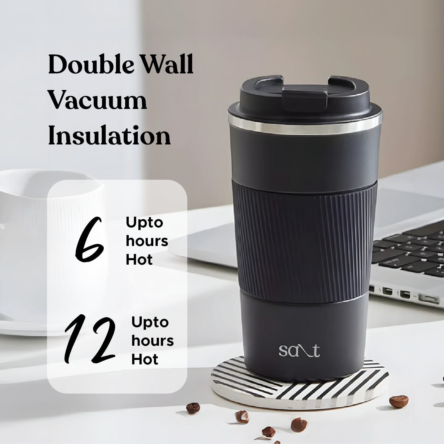 BrewMate Classic Insulated Tumbler, 380ml - Salt