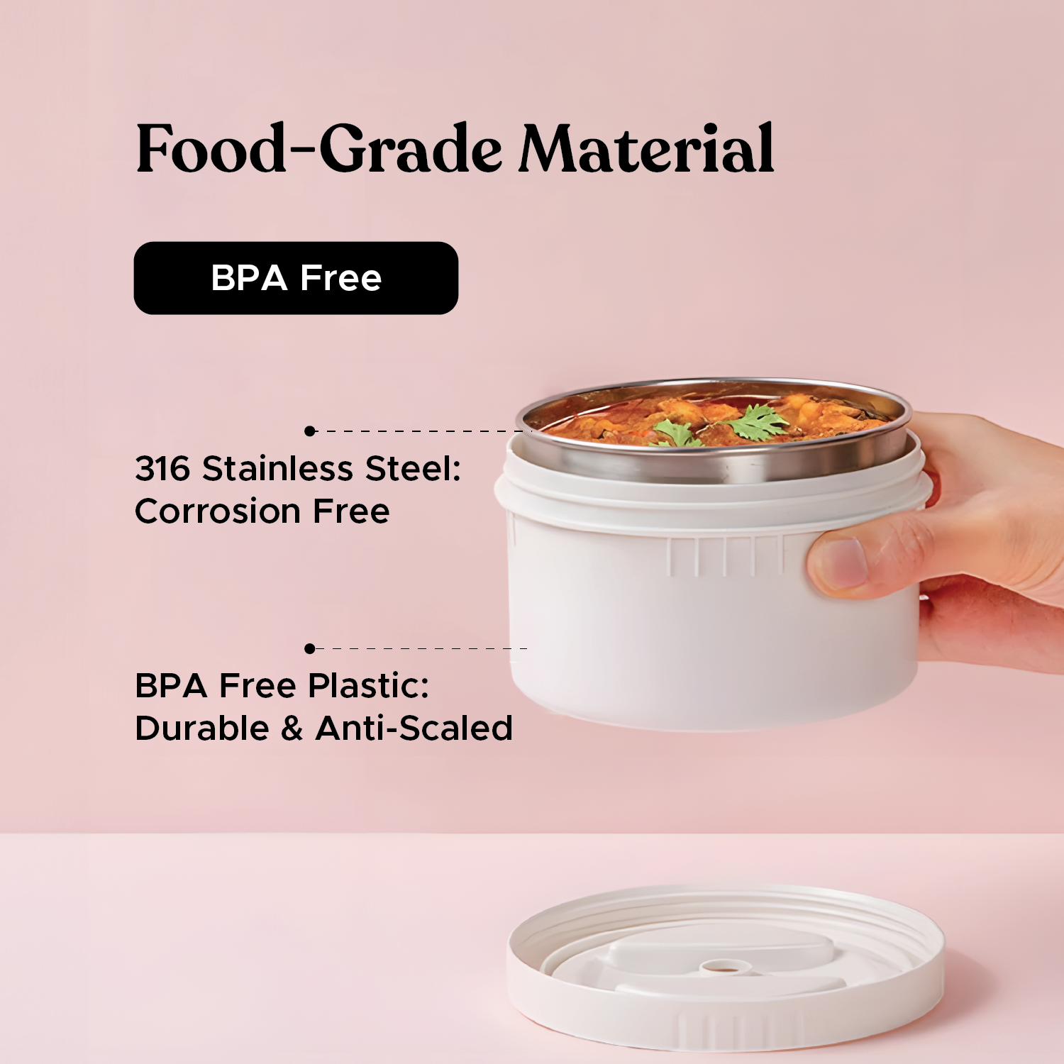 FreshBite Pro - 2 containers Insulated Tiffin - Salt