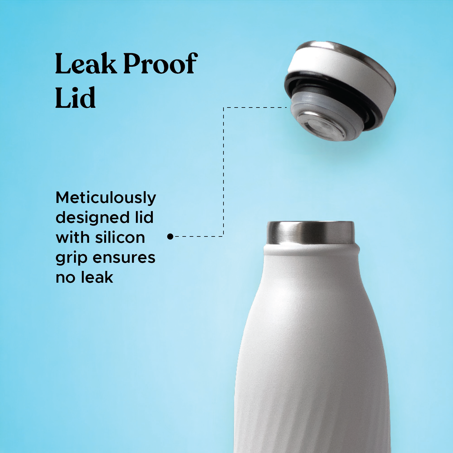 AquaBud Neo 500, Premium Vacuum Insulated Bottle, 500ml - Salt