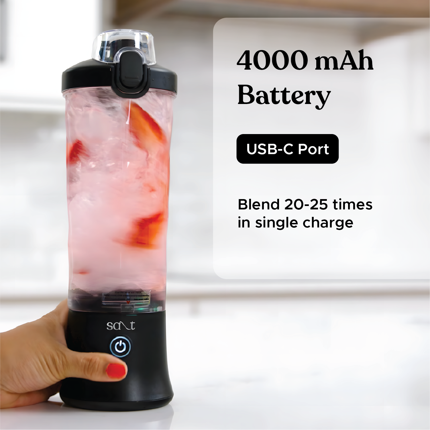 PureBlend Ultra Portable Blender, 600ml - Salt