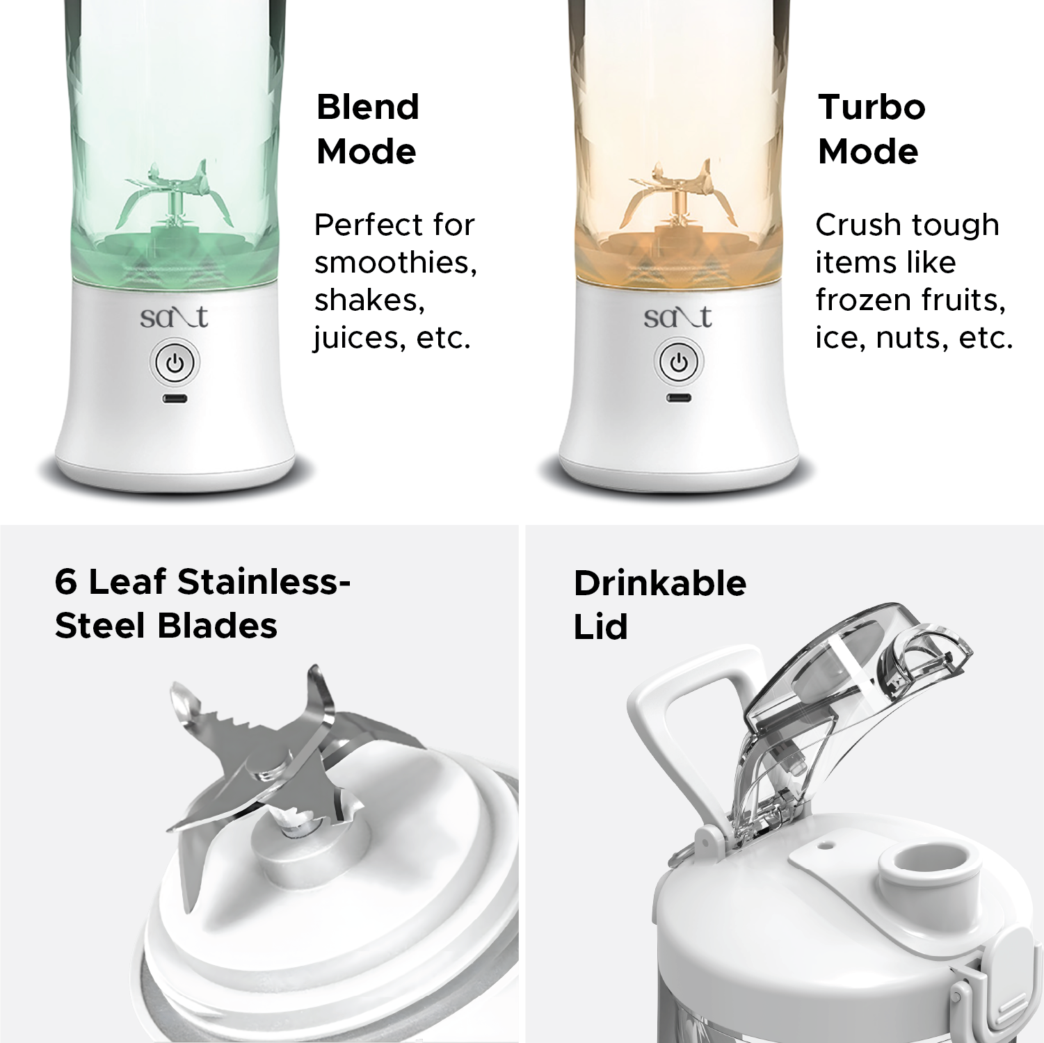 PureBlend Ultra Portable Blender, 600ml - Salt