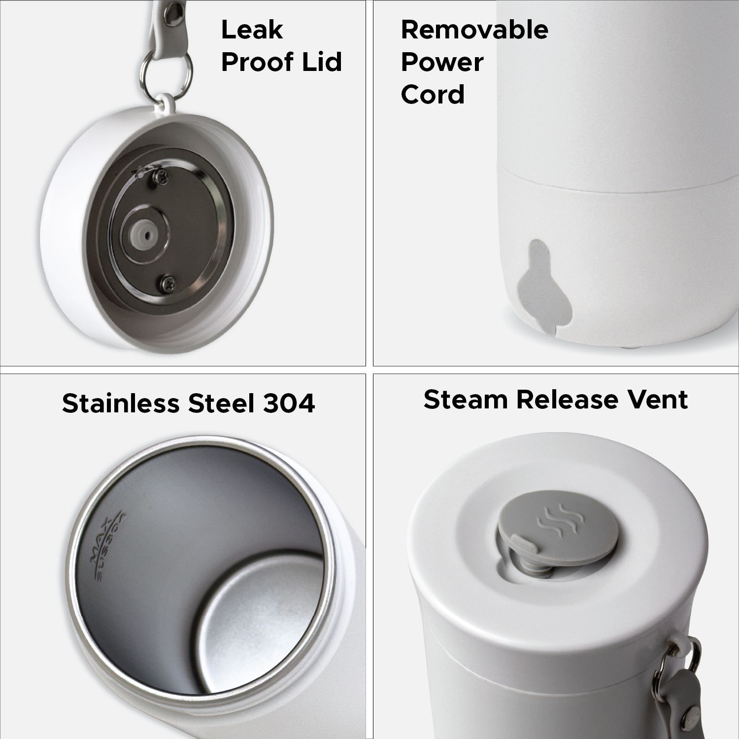 SteamCarry Pro Portable Electric Kettle, 400ml - Salt